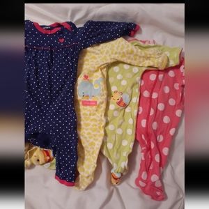 Baby Girl 4 piece Sleeper Set Newborn (Bundle)